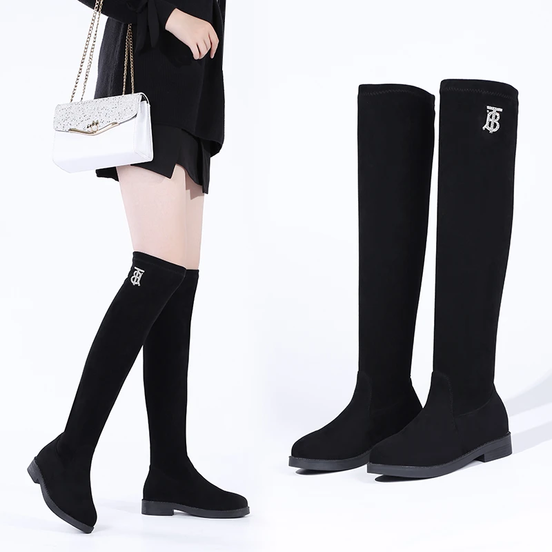 42大码长筒靴2024新款弹力单靴秋冬长靴平底瘦瘦靴靴子女长筒靴