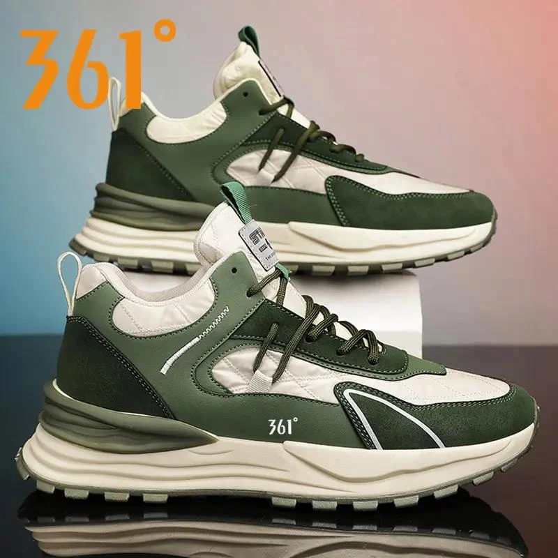 361°度运动鞋男百搭男士2023新款秋冬厚底休闲学生潮鞋跑步老爹鞋