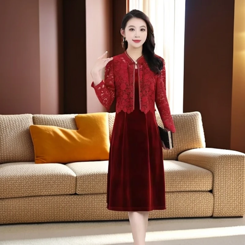 GT165 设计师款显瘦时尚气质两件套连衣裙