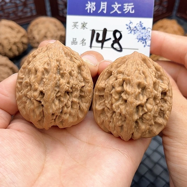 文玩核桃把件高桩麦穗虎头42全品货头
