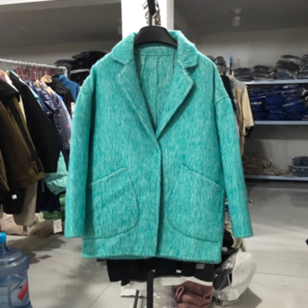 休闲羊毛双面呢大衣短款时尚休闲百搭韩版外套