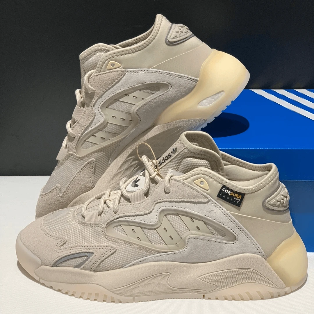 Adidas/阿迪达斯三叶草男女潮流时尚百搭休闲老爹鞋 米白色GX0783