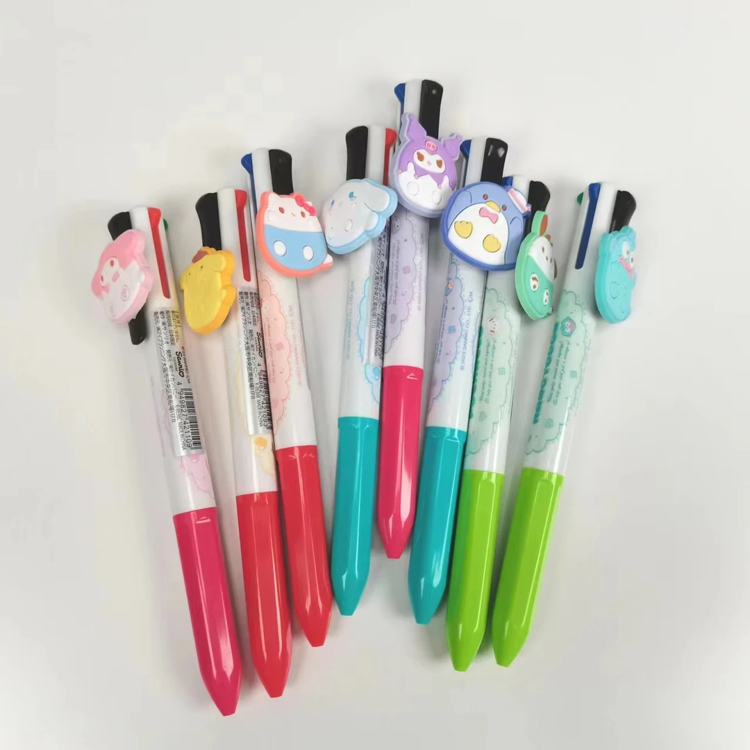 三丽鸥圆滚滚aiplanning联名款卡通笔夹四色圆珠笔0.5mm