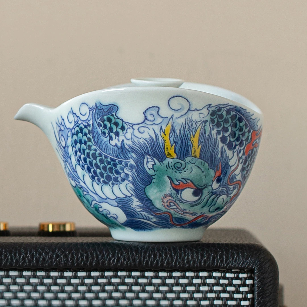 昨明原创国潮全新祥龙纳福手抓壶龙