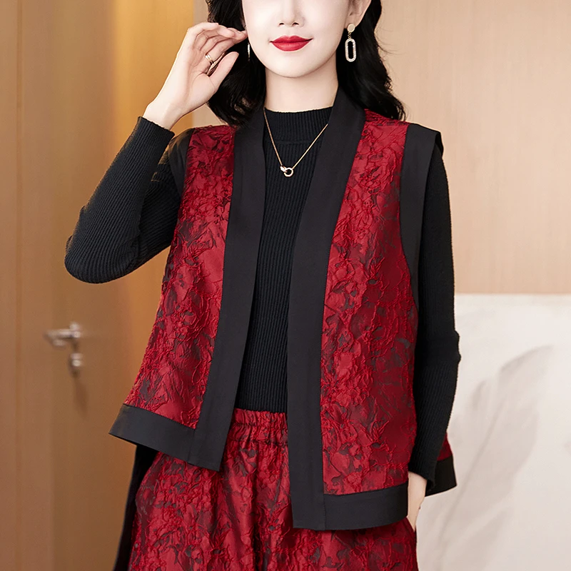 国风马甲女新款新中式复古无袖坎肩马夹休闲款时髦