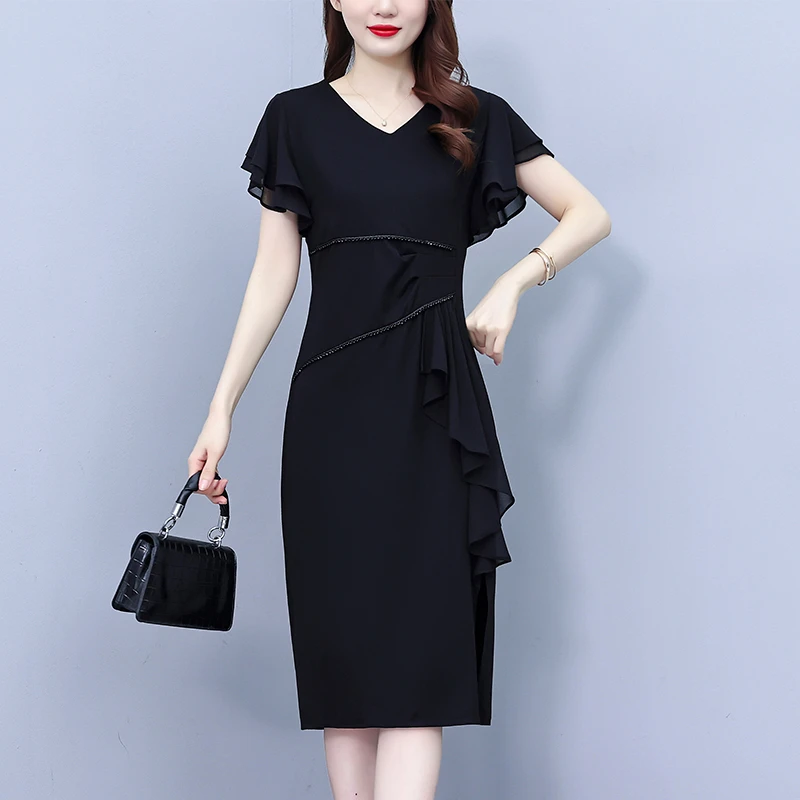 88高端名媛连衣裙女夏2023新款时尚中长女人味减龄显瘦洋气裙子