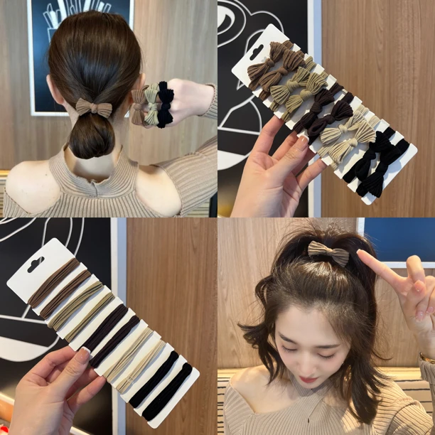 蝴蝶结头绳成人儿童马尾丸子头不伤发高弹力加粗发绳扎头发皮筋女