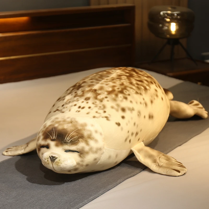 仿真海狮公仔毛绒玩具小海豹沙发靠垫公仔女孩睡觉抱枕玩偶布娃娃