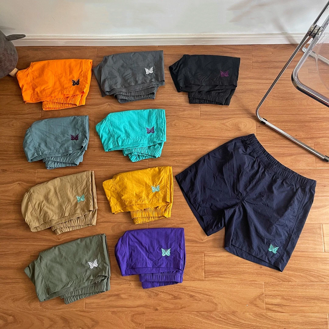 【现发】多彩日系户外蝴蝶短裤刺绣轻薄休闲短裤cityboy沙滩裤