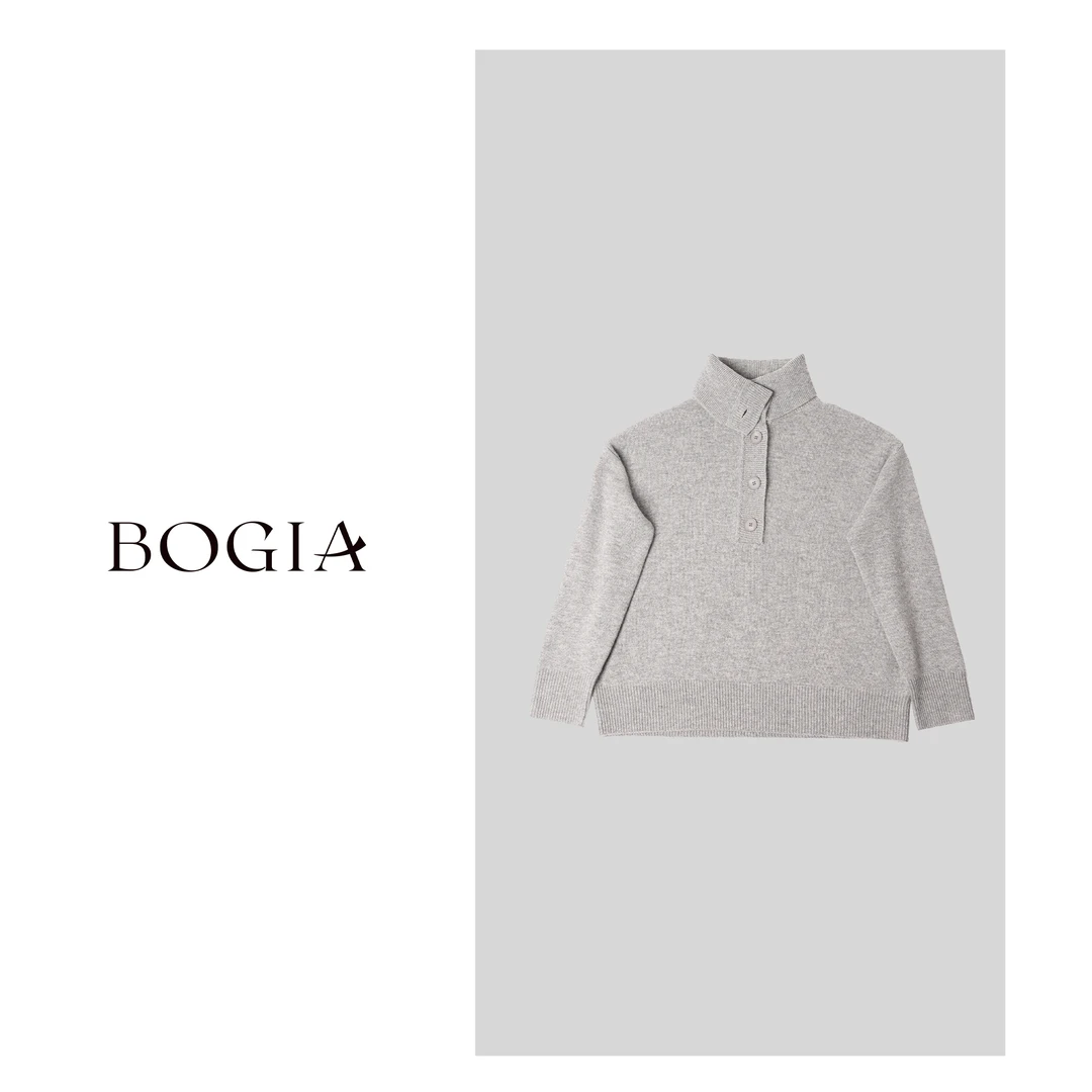 包迦【暖阳】满分羊毛简约套头毛衣卫衣YLZ8415508