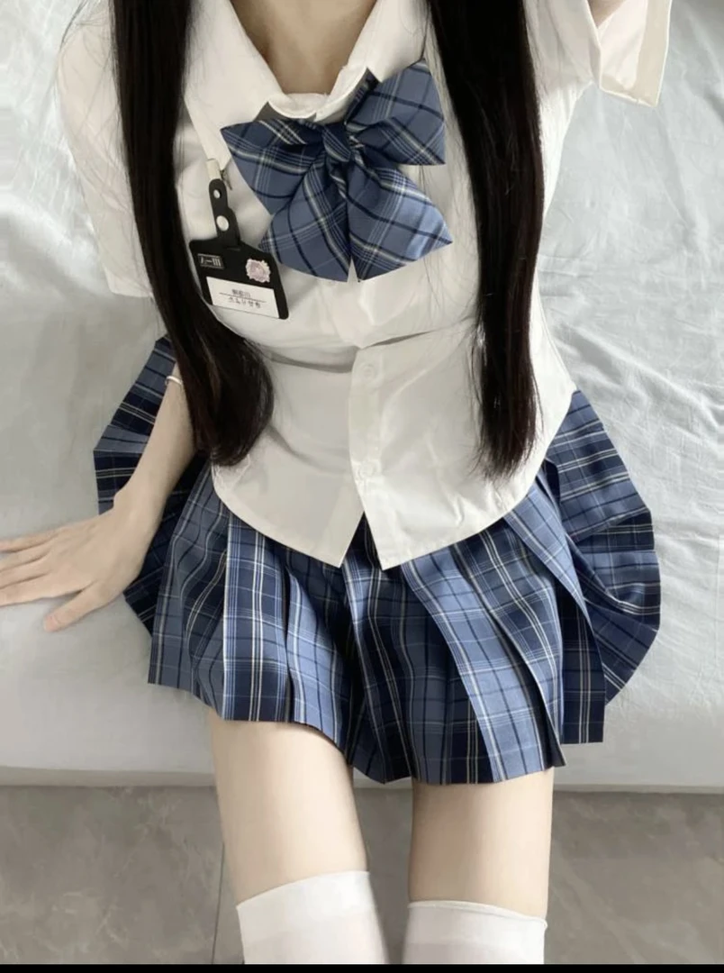 川岛琦原创新品格裙（岚）第一团百搭格裙jk学院风