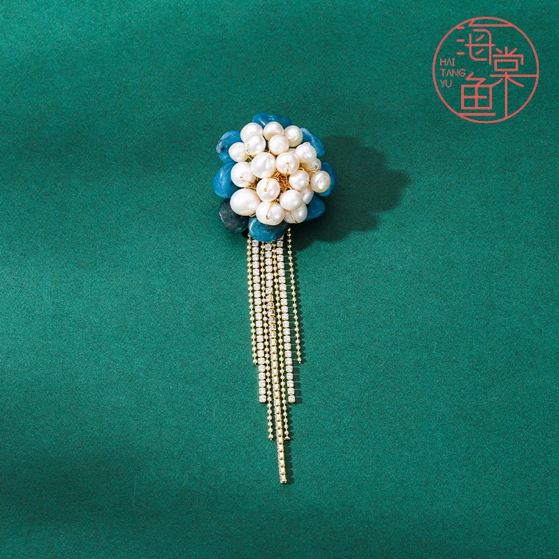 铜合金石英石胸针 HY267【花神系列】兰花神胸花