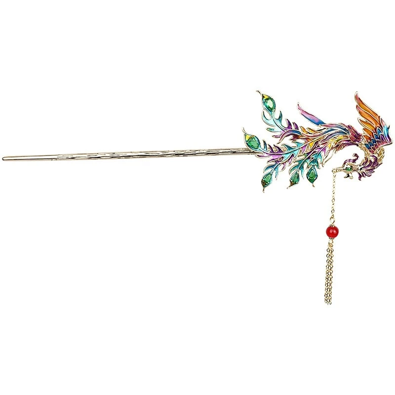 古雅气质百搭火凤发簪3689