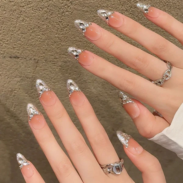 长款短款预制甲片美甲假指甲可拆卸十片装