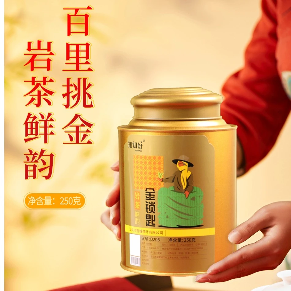 宝城茶叶金锁匙名枞250克散装罐装武夷岩茶乌龙茶礼盒装醇香D206