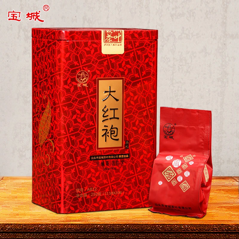 宝城浓香型武夷山岩茶华礼大红袍茶叶送礼礼盒装250g罐装传统A812