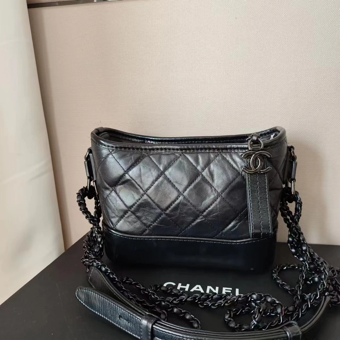 95新 Chanel/香奈儿 so black 小号流浪 单肩包29开