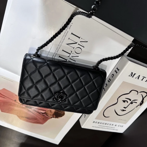 95新 Chanel/香奈儿 so black trendy cc单肩包