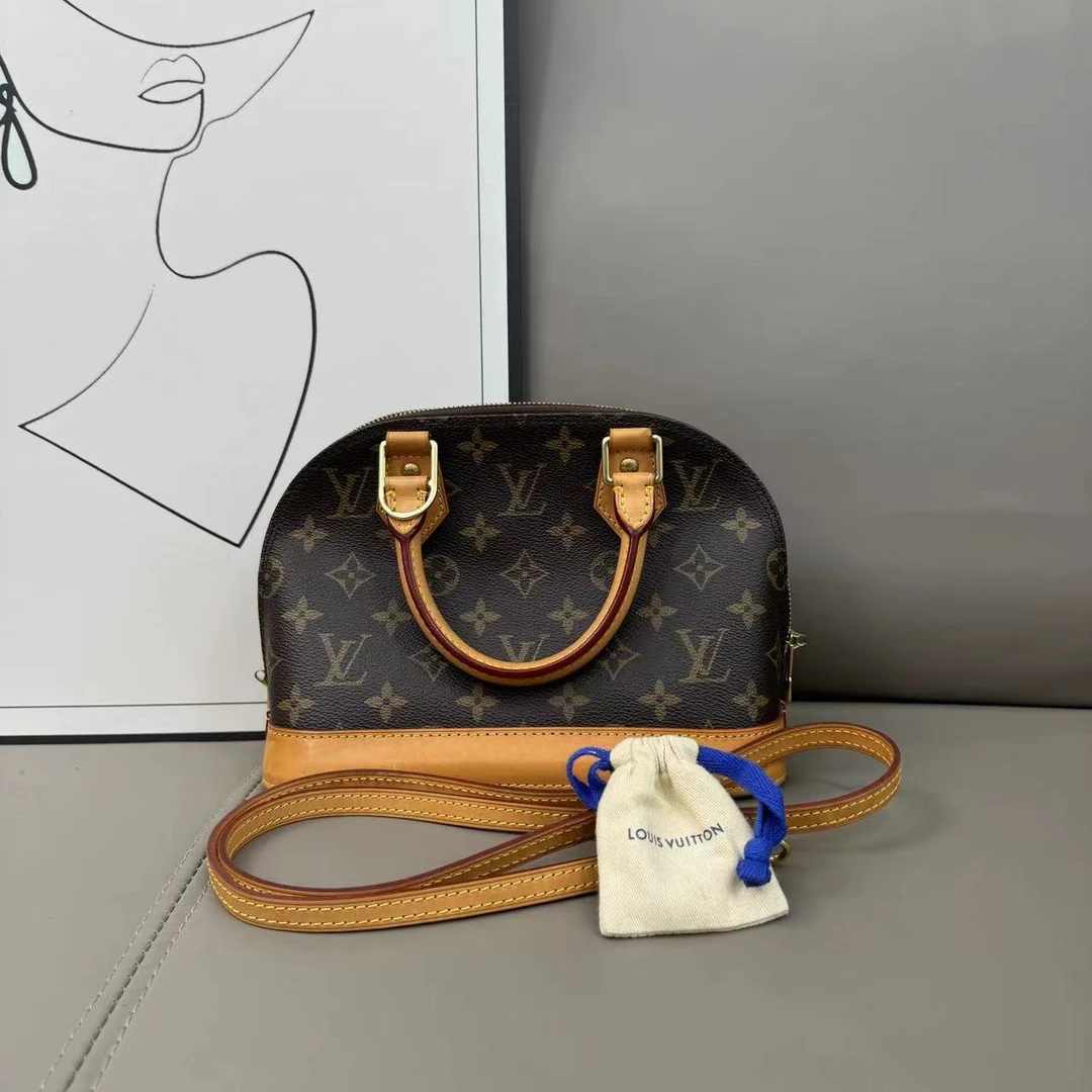 95新 LouisVuitton/路易威登 老花贝壳bb斜挎包/16527631