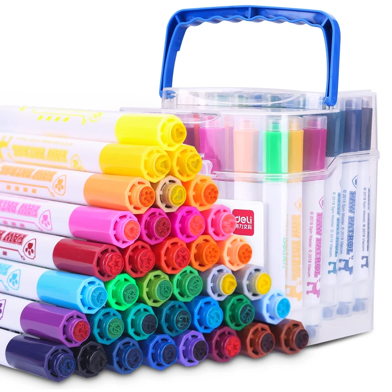 得力70699_36色汪汪队立大功印章水彩笔(蓝)(36色/