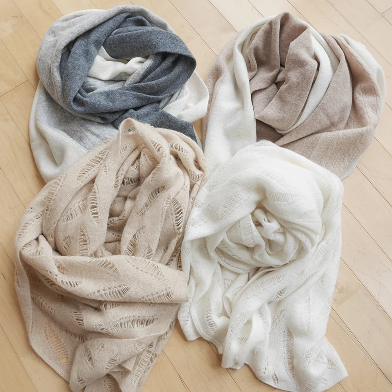 【朵儿studio】100%羊毛！撞色围巾！保暖百搭披肩 D913