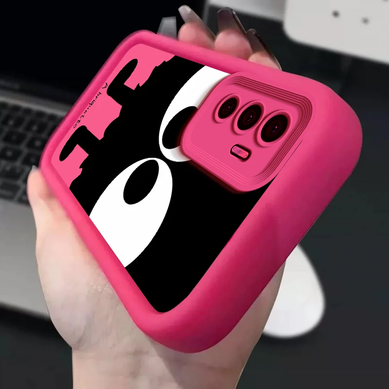 适用vivoS10e手机壳V2130A彩绘高级女款个性创意全包防摔大眼煤球