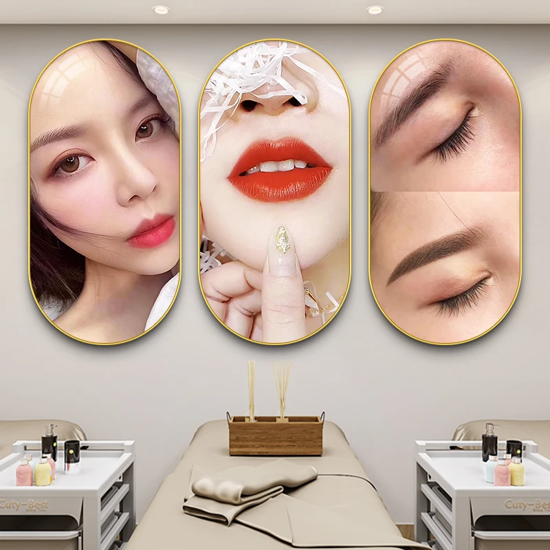 眉眼唇装饰画韩式半永久纹绣店墙面装饰壁画宣传海报美容院挂画