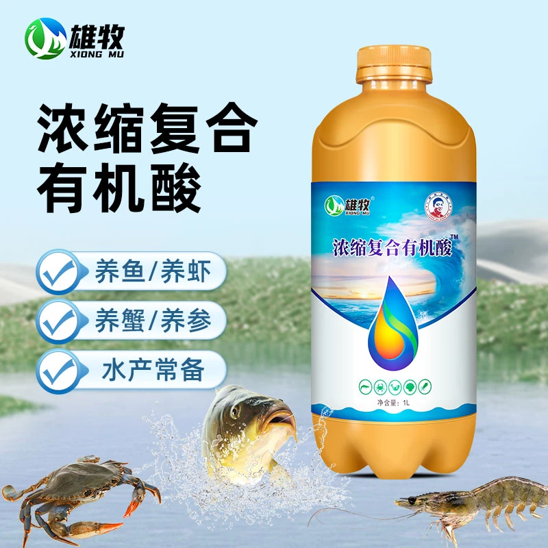 【雄牧】浓缩复合有机酸果酸水产养殖鱼虾蟹塘池塘平衡水质使用产品