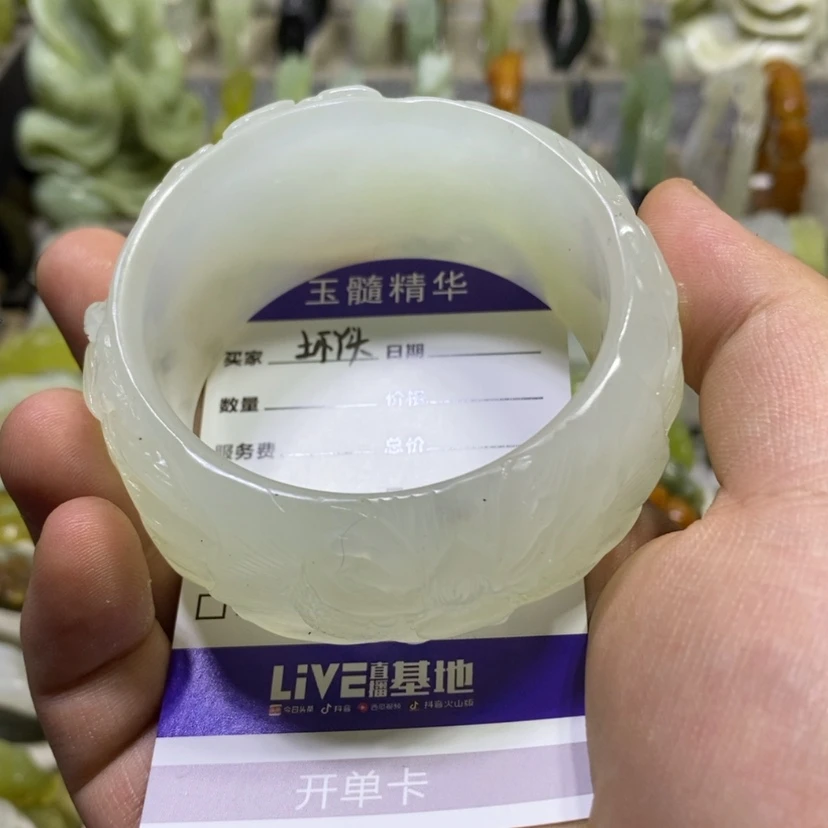 【闪购商品】蛇纹石玉手镯未镶嵌坏*头