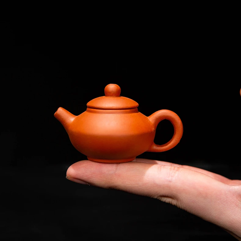迷你紫砂小茶壶可养指尖茶壶茶宠把把胡工夫茶具手工西施朱泥潮州