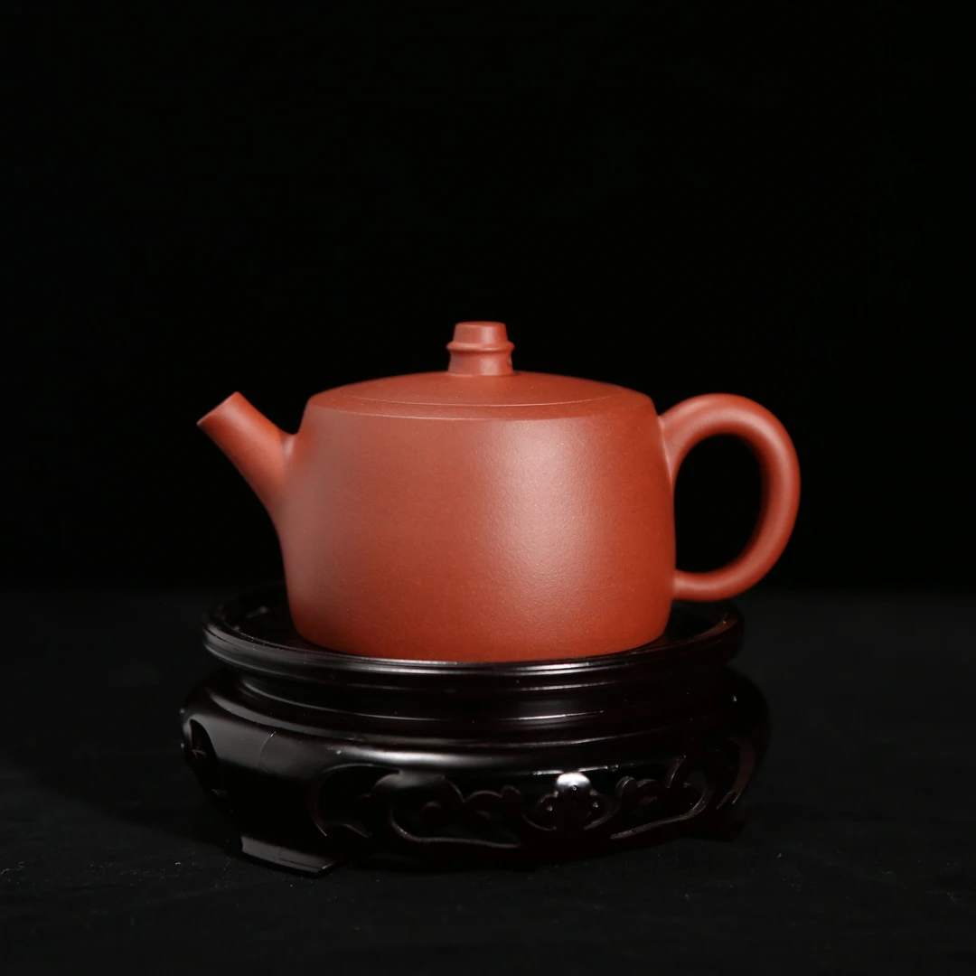 茶具紫砂壶全手工大红井栏壶朱泥纯手工泡茶壶手制水平潮州手拉壶