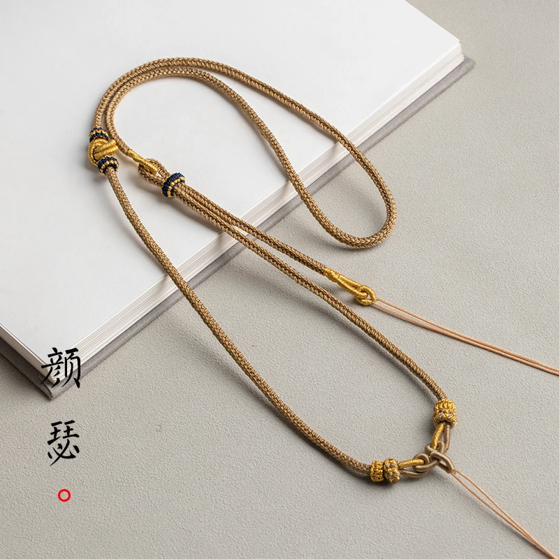 非金属布艺项链 吊坠绳全手工编织绳项链挂绳高货挂脖编绳配绳子