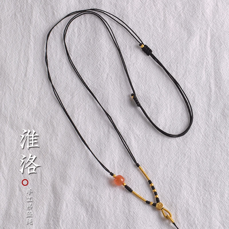非金属布艺项链 各类挂件吊坠项链绳手工编织锁包古法编绳颈配绳