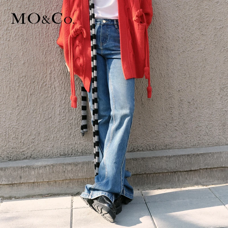 MOCO解构设计美式复古土耳其牛仔裤喇叭裤MBD1JENK01