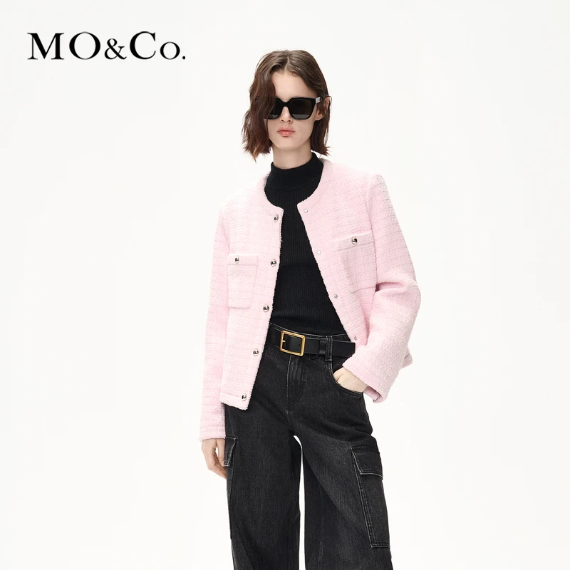 MOCO冬防寒重工编织垫肩箱型羽绒服MBC4EIN005