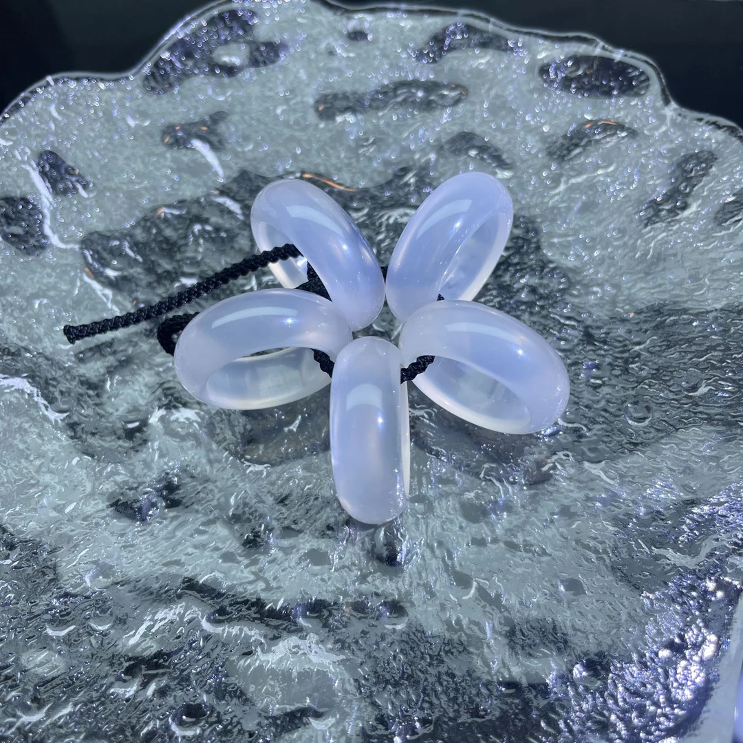 保真天然玛瑙玉髓 马料戒圈 高冰透 （拍一发一）