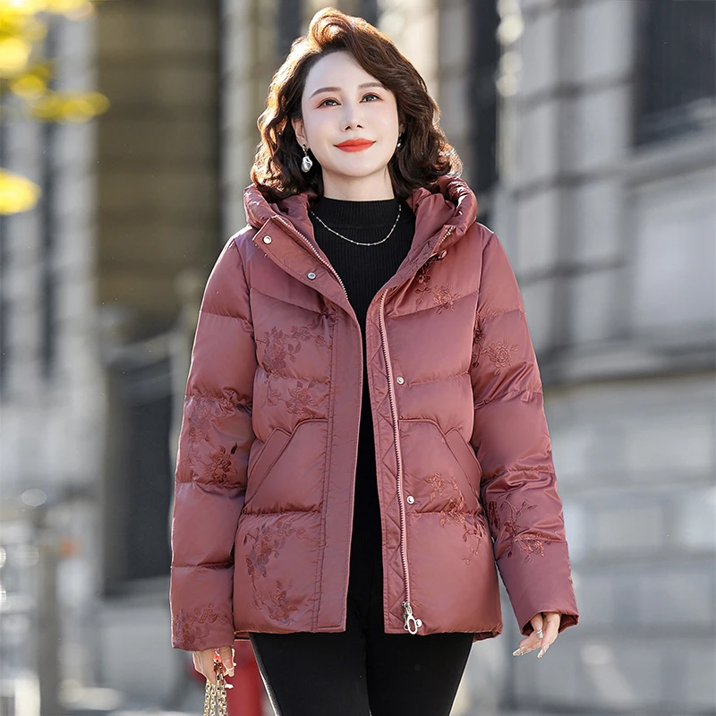 恒源祥集团彩羊年轻妈妈时尚洋气秋冬羽绒服上衣中老年女装外套