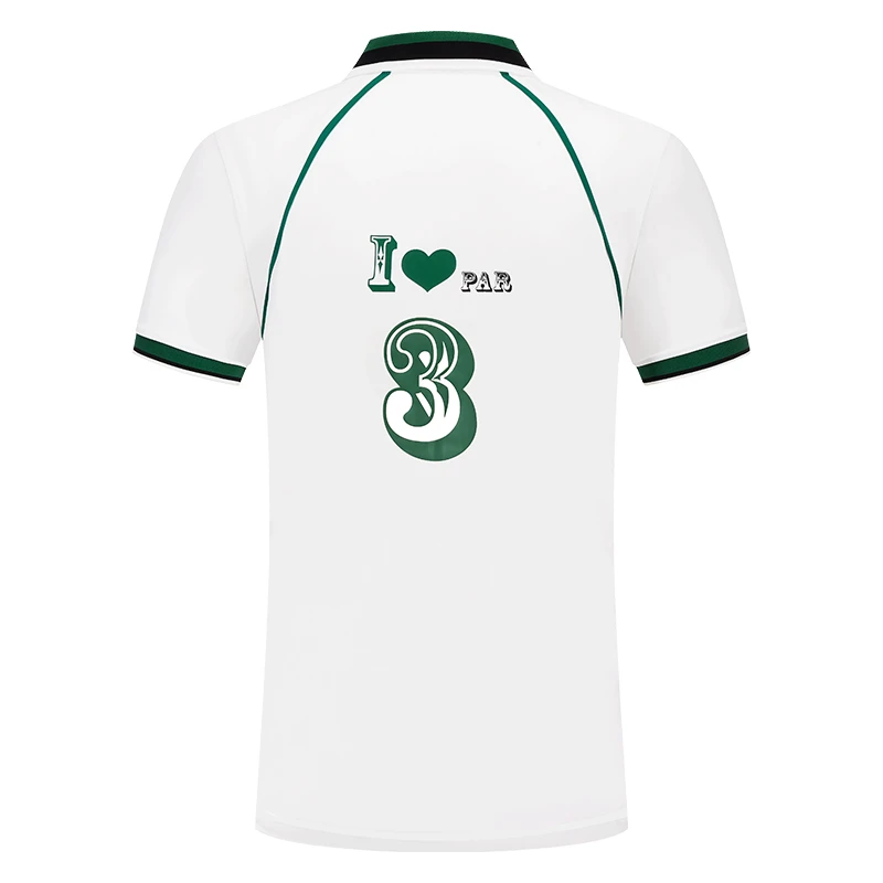 AILIAIGOLF【凉爽针织】高尔夫运动男款 POLO I LOVE PAR 3印花logo