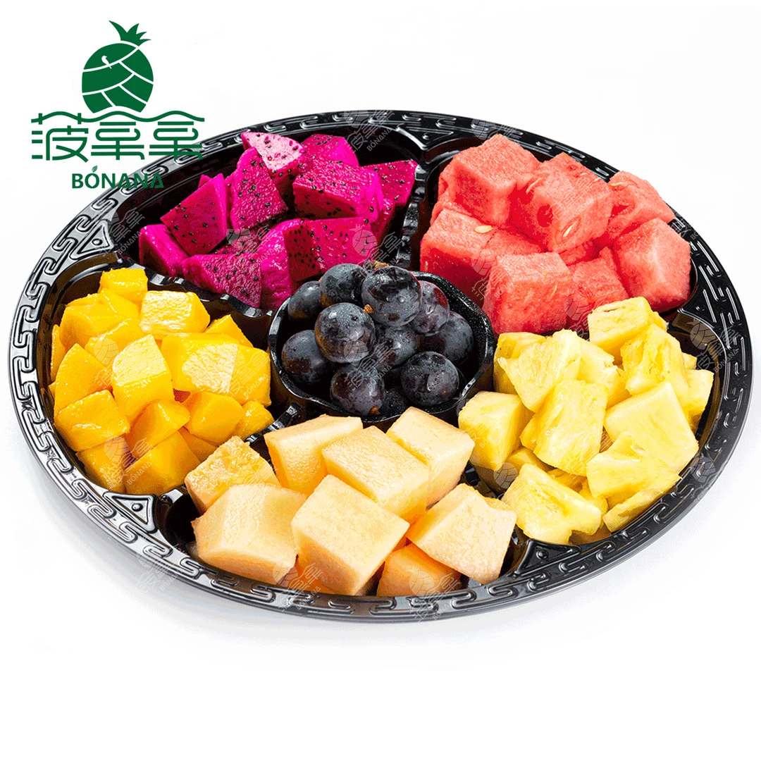 【下午茶聚会套餐】芒果＋凤梨＋巨峰葡萄＋西瓜＋火龙果＋哈密瓜6种混合水果拼盘 大约1000g