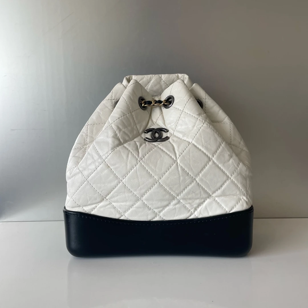 95新 Chanel/香奈儿 黑白流浪双肩 98新 陈辰奢选