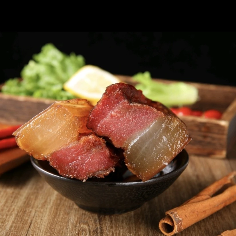 正宗城口老腊肉川味土特产四川工艺制作二刀腊肉农家烟熏视频腊肉