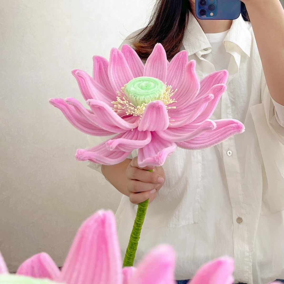 扭扭棒超大荷花手工DIY材料包自制国风巨型莲花新中式送闺蜜礼物