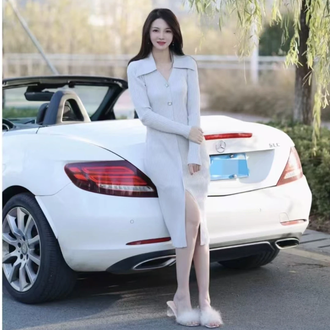 Anyspoor2024年新款针织连衣裙83D309