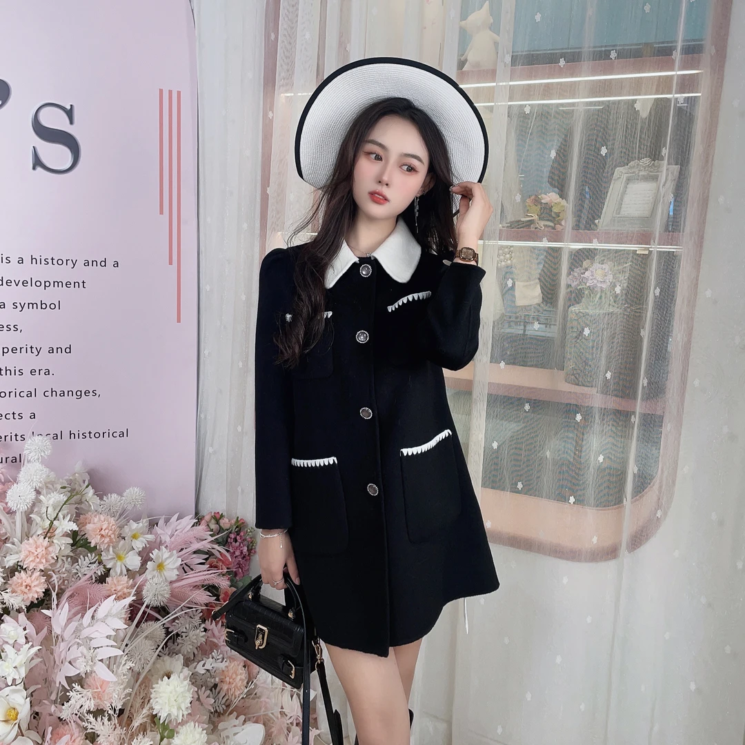 In's2023年冬季新款中长款大衣外套523310S601