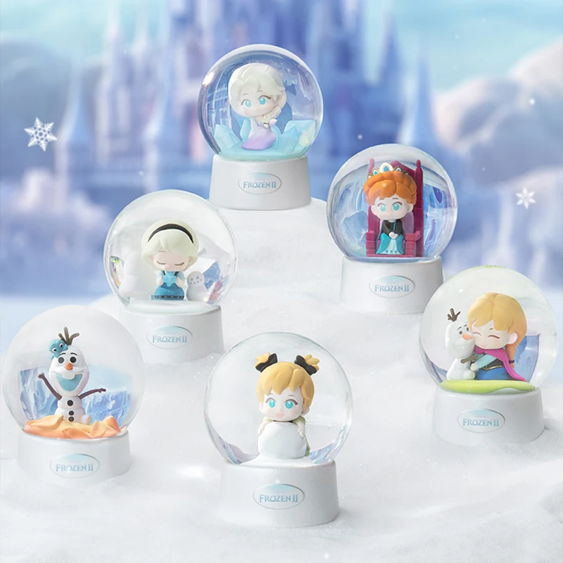 【拆盒】公主冰雪奇缘水晶球盲盒摆件手办pvc潮玩手办礼物可爱