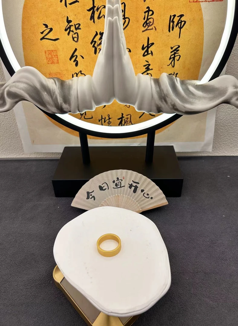 合金戒指 【高定版平安无事戒指】精工轻奢情侣经典磨砂传承古法