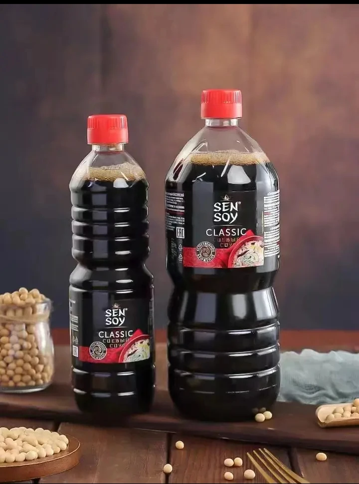 俄罗斯进口希恩经典酱油500ml/1L 老式酱油 拉茜娅酿造酱油玻璃瓶