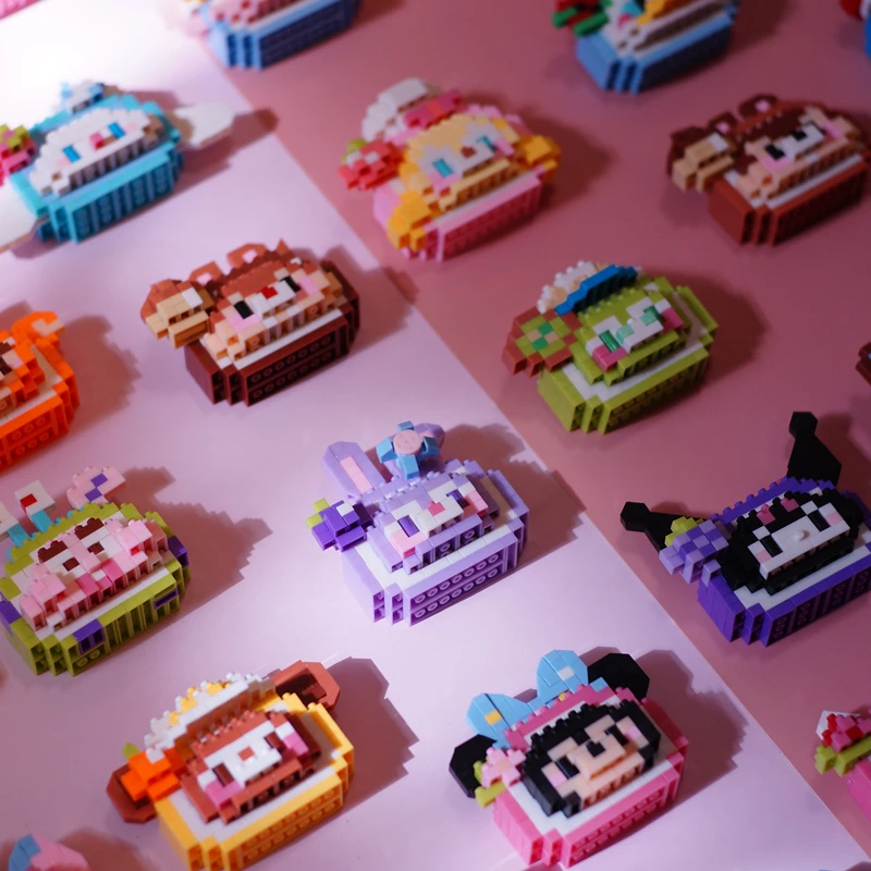 潮乐创小颗粒微拼装奶油卷积木益智拼搭男女孩玩具儿童拼图礼物