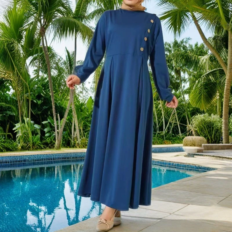 回族女装时尚潮流连衣裙中东迪拜沙特阿拉伯长袍集会宴会晚礼服套