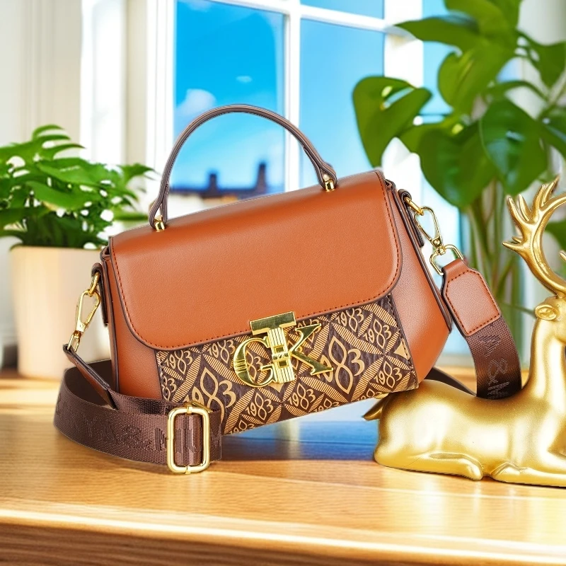 【正品】2024新款时尚百搭潮流高级轻奢单肩斜跨手提包8917